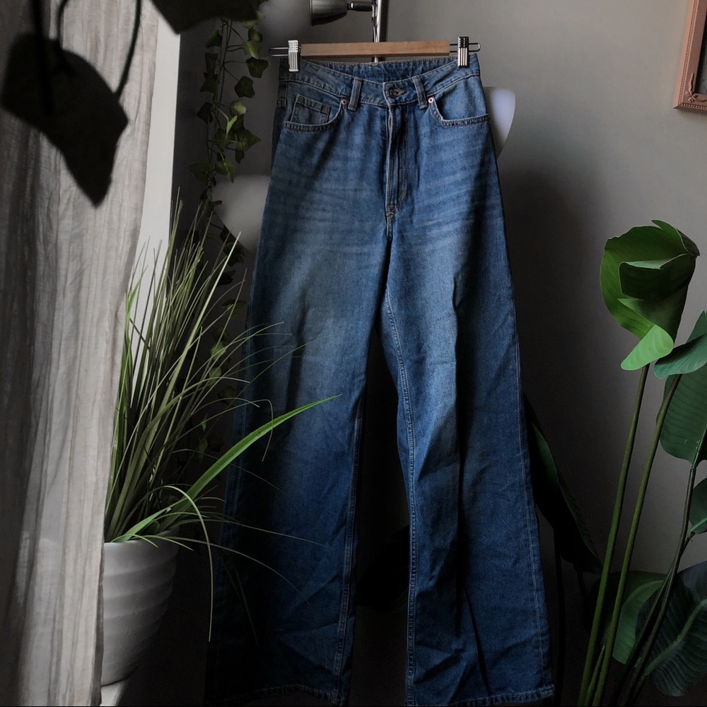 90s wide leg high waist jeans